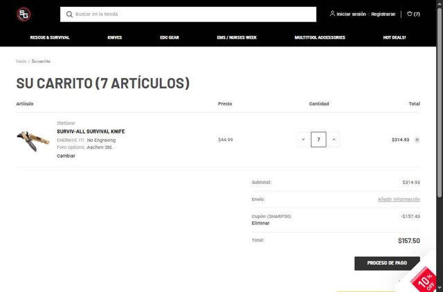 Statgear checkout page showing Statgear coupon code box | Screenshot taken by SimplyCodes community member on Jun 27, 2025