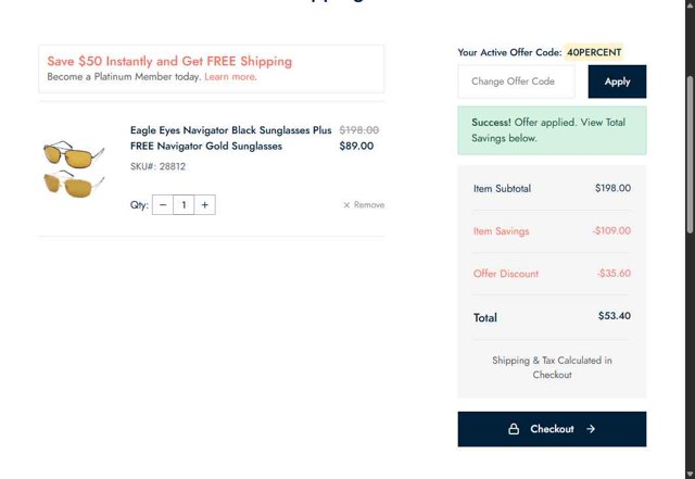 Stauer checkout page showing Stauer discount code box | Screenshot taken by SimplyCodes community member on Aug 29, 2025