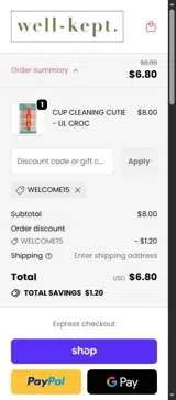 Stay Well Kept coupon verification screenshot