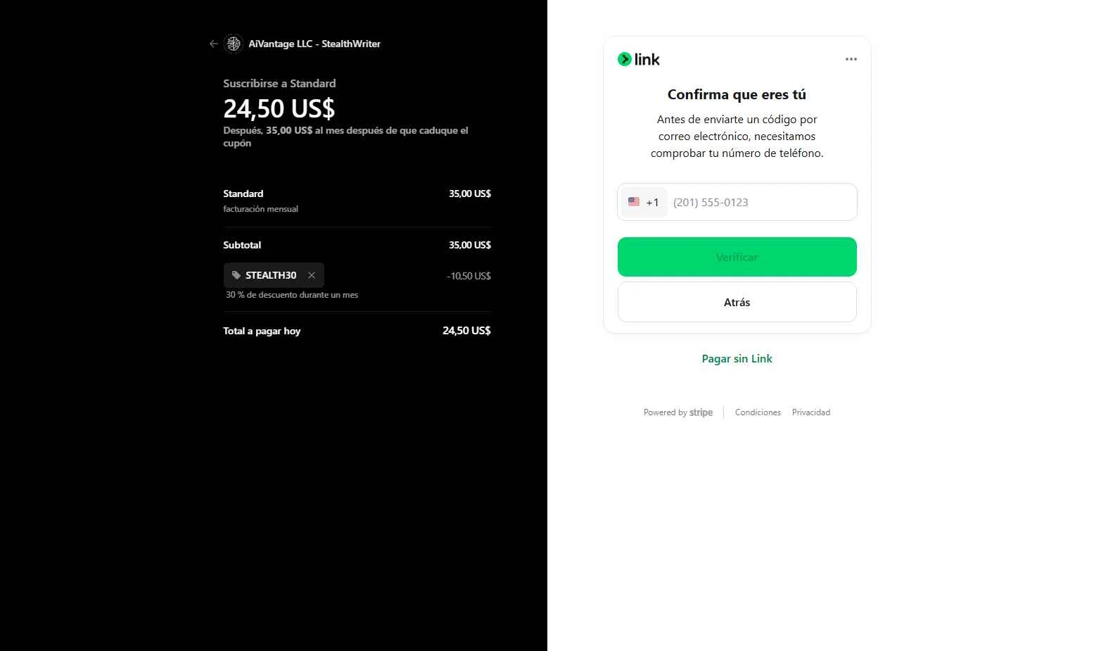 Stealthwriter checkout page showing Stealthwriter promo code box | Screenshot taken by SimplyCodes community member on Jan 14, 2026
