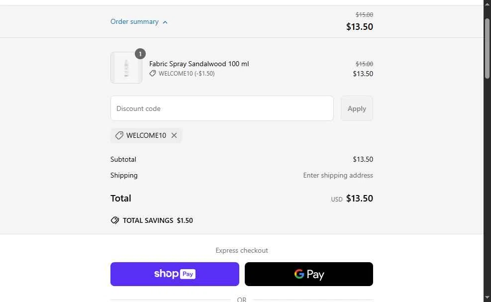 Steamery US checkout page showing Steamery US promo code box | Screenshot taken by SimplyCodes community member on May 13, 2025