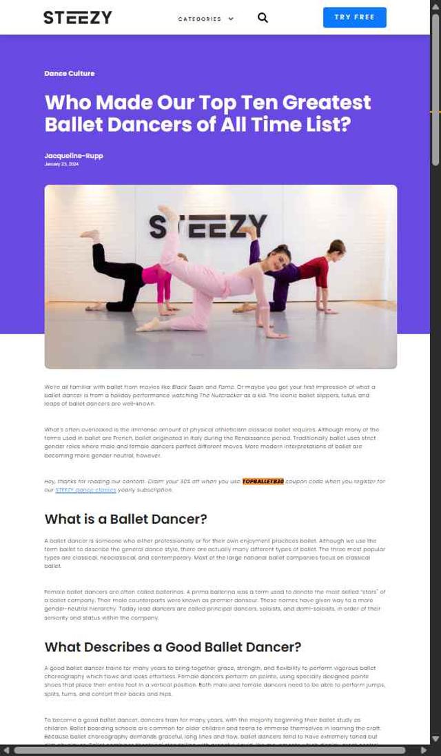 Steezy Studio checkout page showing Steezy Studio coupon code box | Screenshot taken by SimplyCodes community member on Sep 1, 2025