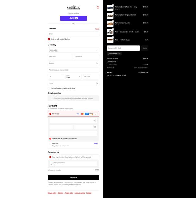 Stegmann checkout page showing Stegmann coupon code box | Screenshot taken by SimplyCodes community member on Aug 23, 2025