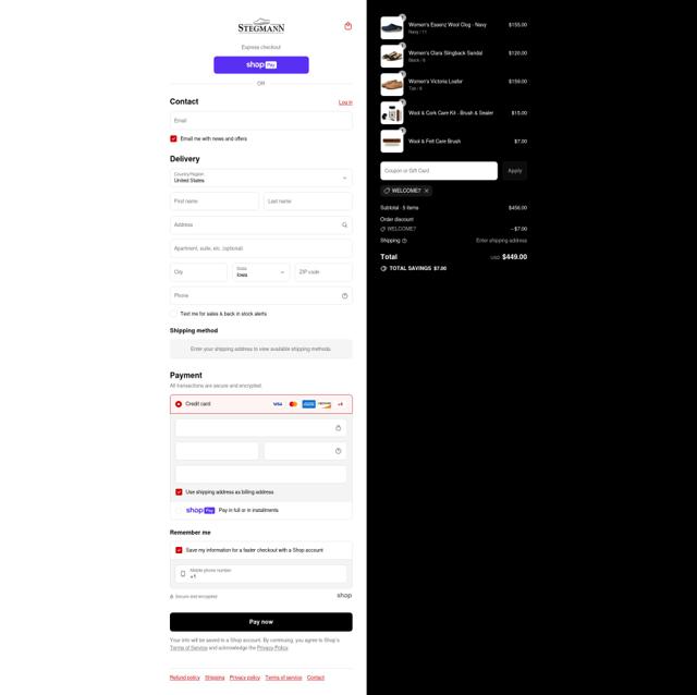 Stegmann checkout page showing Stegmann coupon code box | Screenshot taken by SimplyCodes community member on Aug 9, 2025