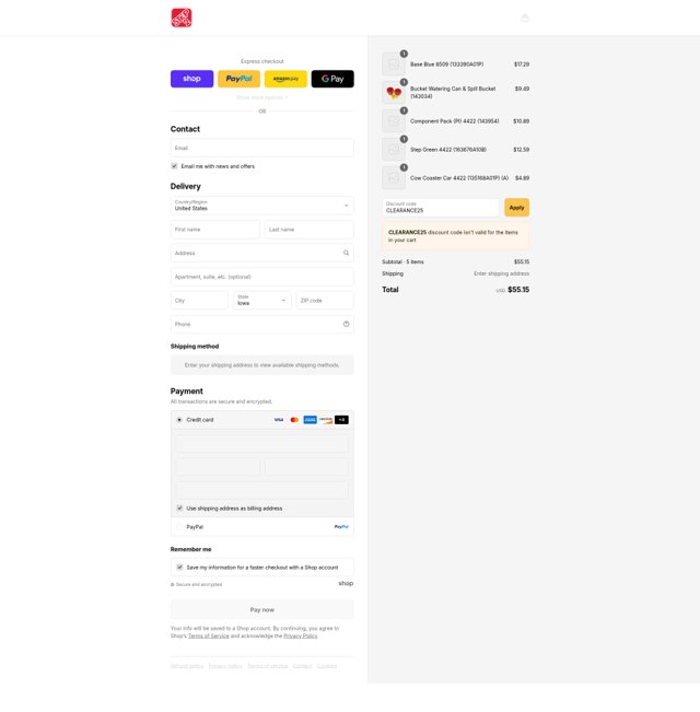 Step2 checkout page showing Step2 discount code box | Screenshot taken by SimplyCodes community member on Sep 3, 2025
