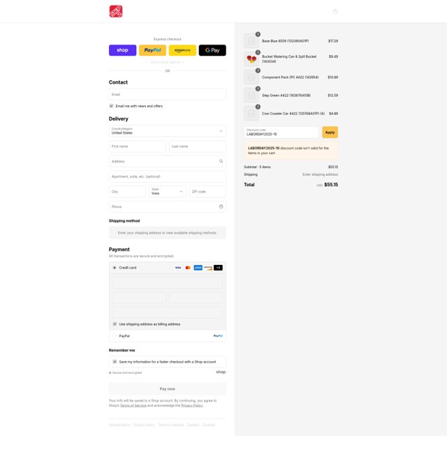 Step2 checkout page showing Step2 discount code box | Screenshot taken by SimplyCodes community member on Sep 3, 2025