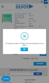10YONO coupon verification screenshot