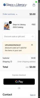 UPJUANGONZALEZ coupon verification screenshot