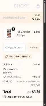 STICKII coupon verification screenshot