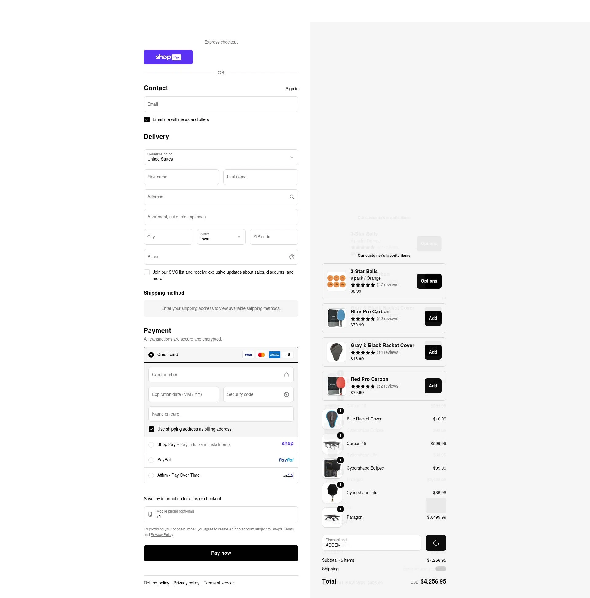 Stiga US checkout page showing Stiga US promo code box | Screenshot taken by SimplyCodes community member on Jan 9, 2026