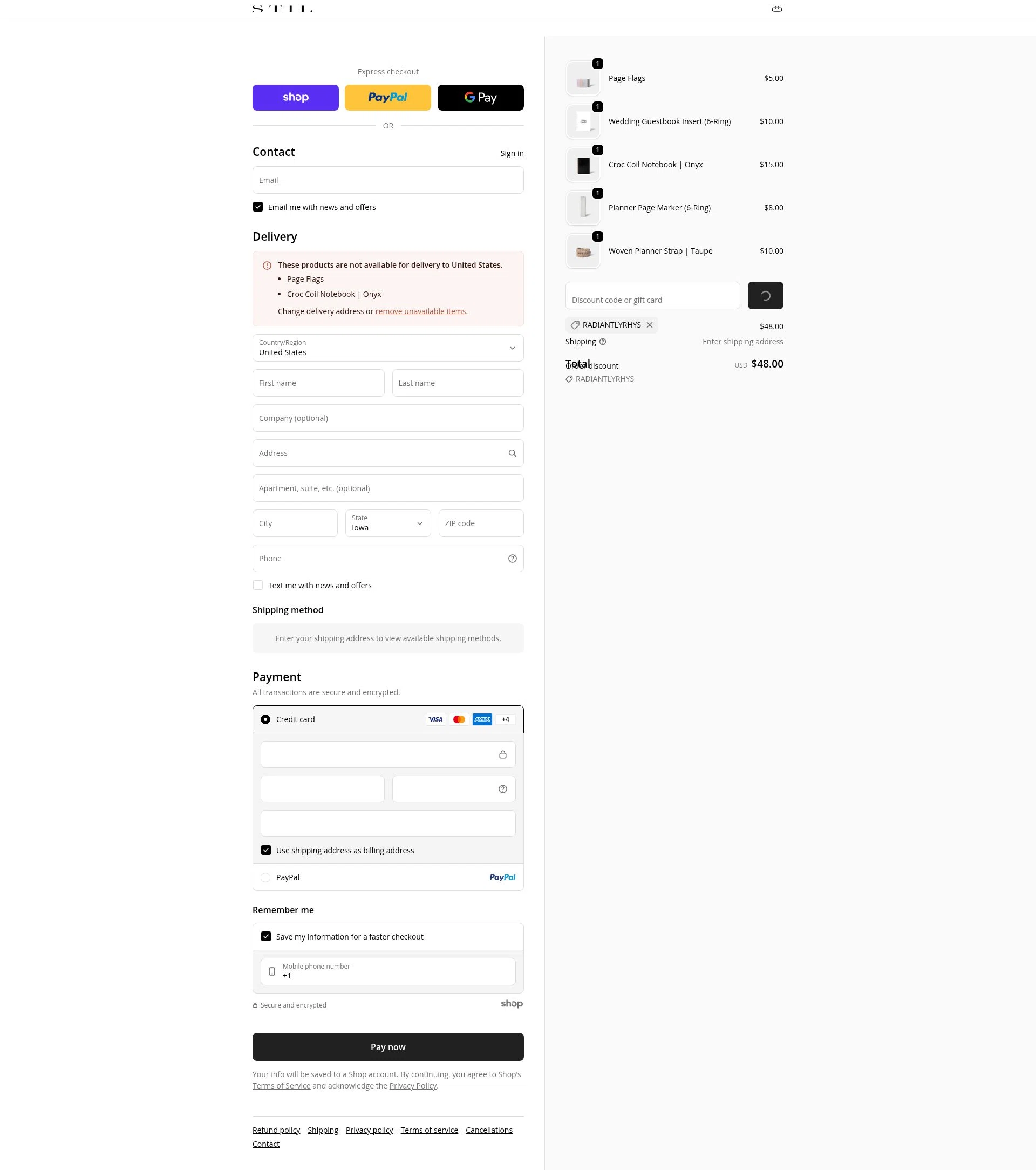 STIL Classics checkout page showing STIL Classics promo code box | Screenshot taken by SimplyCodes community member on Jan 22, 2026
