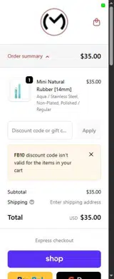 FB10 coupon verification screenshot