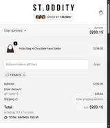 St. Oddity coupon verification screenshot