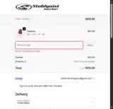Stohlquist coupon verification screenshot