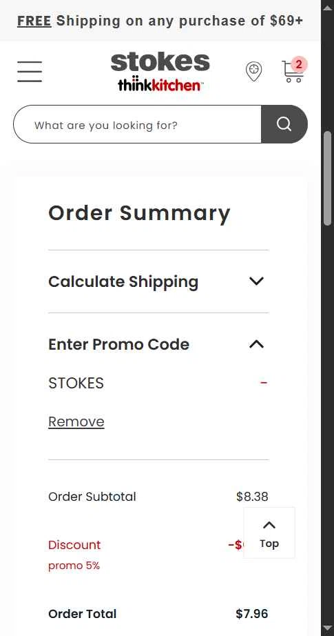 Stokes checkout page showing Stokes promo code box | Screenshot taken by SimplyCodes community member on Jul 5, 2025