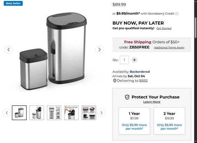 Stoneberry checkout page showing Stoneberry promo code box | Screenshot taken by SimplyCodes community member on Sep 12, 2025