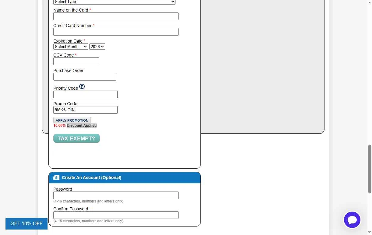 Specialty Store Services checkout page showing Specialty Store Services promo code box | Screenshot taken by SimplyCodes community member on Jan 2, 2026
