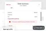 FALL25 coupon verification screenshot