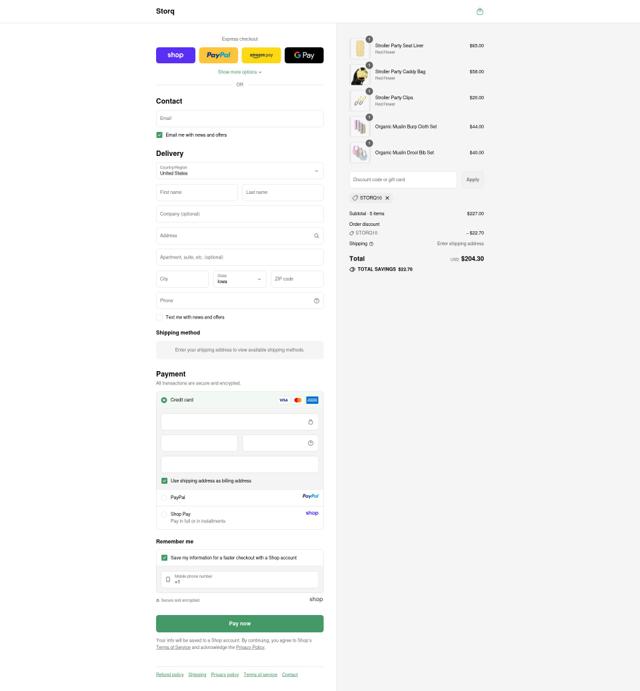 Storq checkout page showing Storq promo code box | Screenshot taken by SimplyCodes community member on Sep 14, 2025