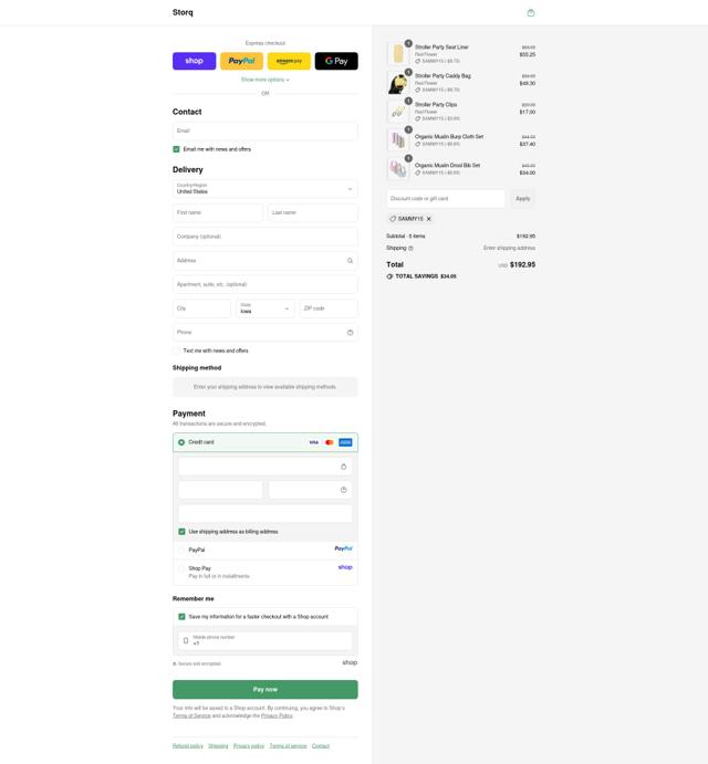 Storq checkout page showing Storq promo code box | Screenshot taken by SimplyCodes community member on Sep 14, 2025