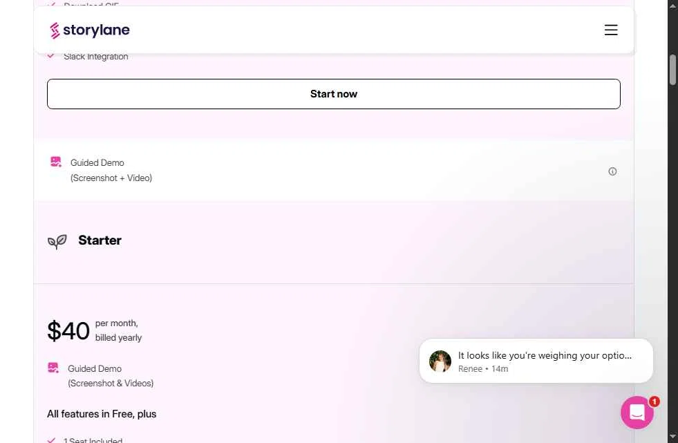 Storylane checkout page showing Storylane promo code box | Screenshot taken by SimplyCodes community member on Dec 9, 2025
