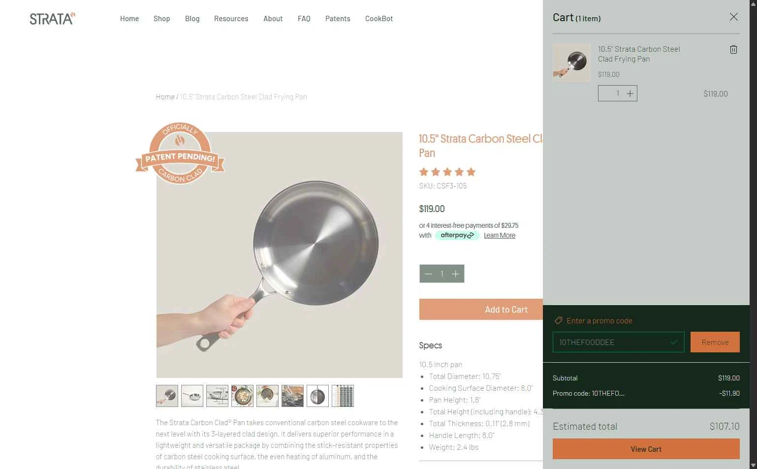 Strata checkout page showing Strata promo code box | Screenshot taken by SimplyCodes community member on Dec 22, 2025