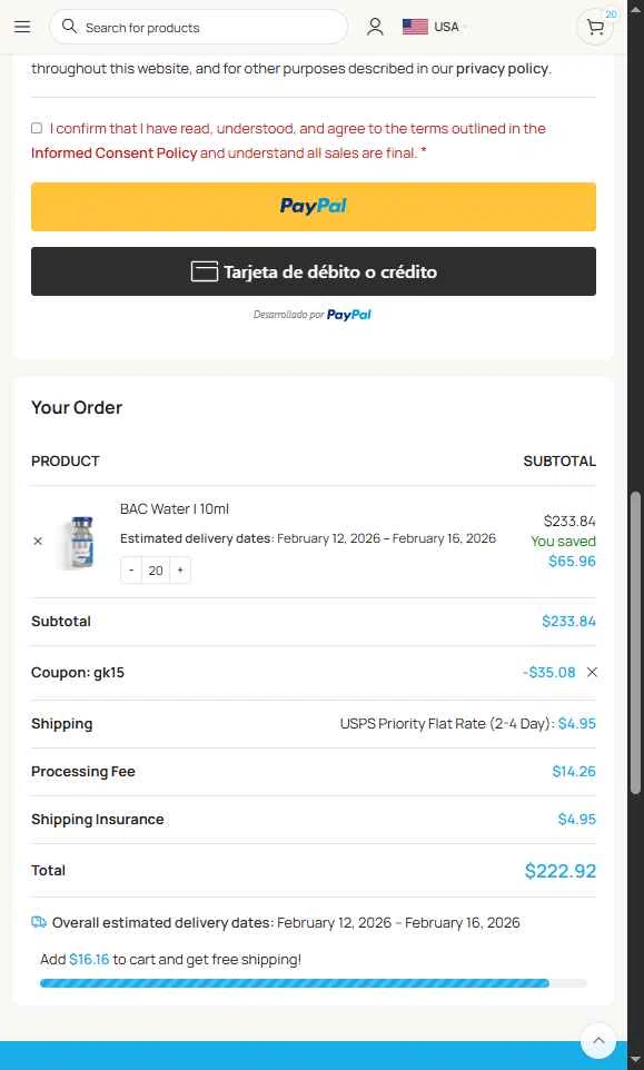 Strate Labs checkout page showing Strate Labs promo code box | Screenshot taken by SimplyCodes community member on Feb 11, 2026