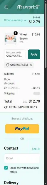 QUZROCFSZM coupon verification screenshot