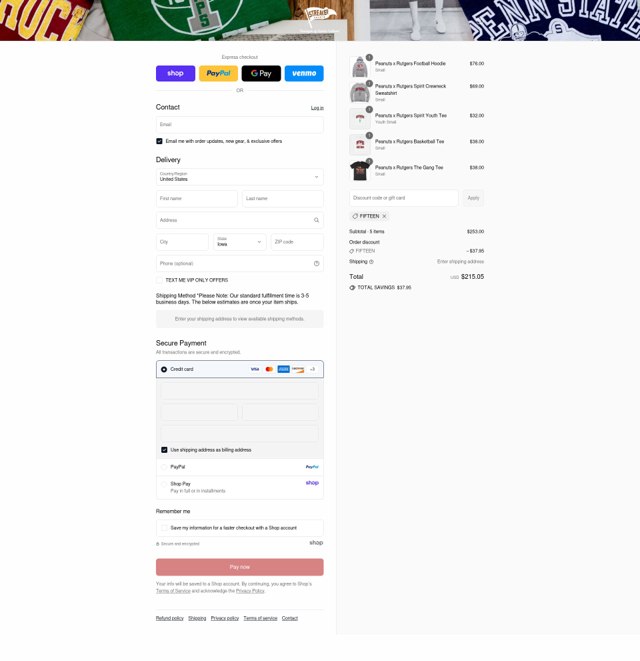 Streaker Sports checkout page showing Streaker Sports coupon code box | Screenshot taken by SimplyCodes community member on Aug 30, 2025