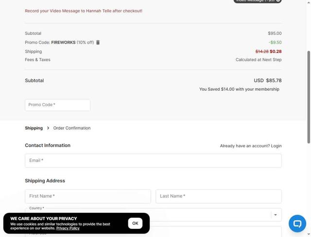 Streamily checkout page showing Streamily promo code box | Screenshot taken by SimplyCodes community member on Jul 4, 2025