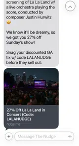 LALANUDGE coupon verification screenshot
