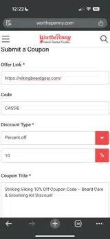 CASSIE coupon verification screenshot