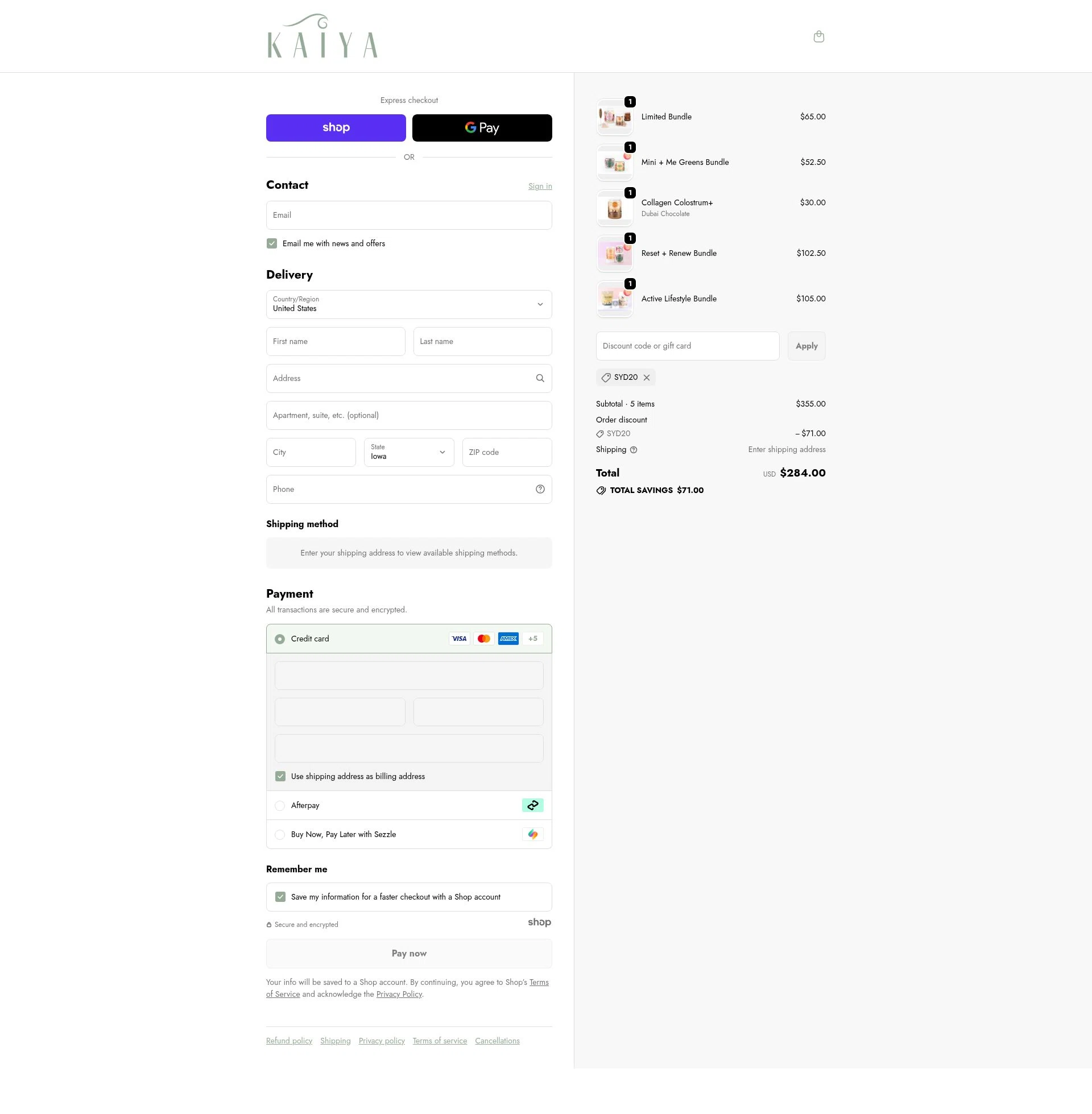 Strong + Sexy Fit checkout page showing Strong + Sexy Fit discount code box | Screenshot taken by SimplyCodes community member on Oct 24, 2025