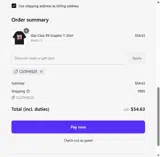 CLOTHES25 coupon verification screenshot