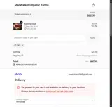 StarWalker Organic Farms coupon verification screenshot