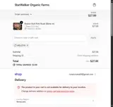 StarWalker Organic Farms coupon verification screenshot