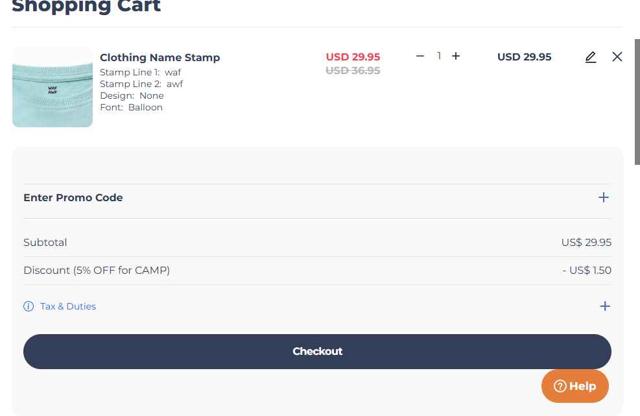 Stuck On You checkout page showing Stuck On You promo code box | Screenshot taken by SimplyCodes community member on May 23, 2025
