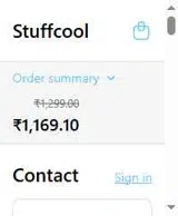 welcome10 coupon verification screenshot