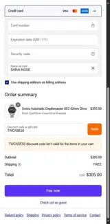 TWCASE50 coupon verification screenshot