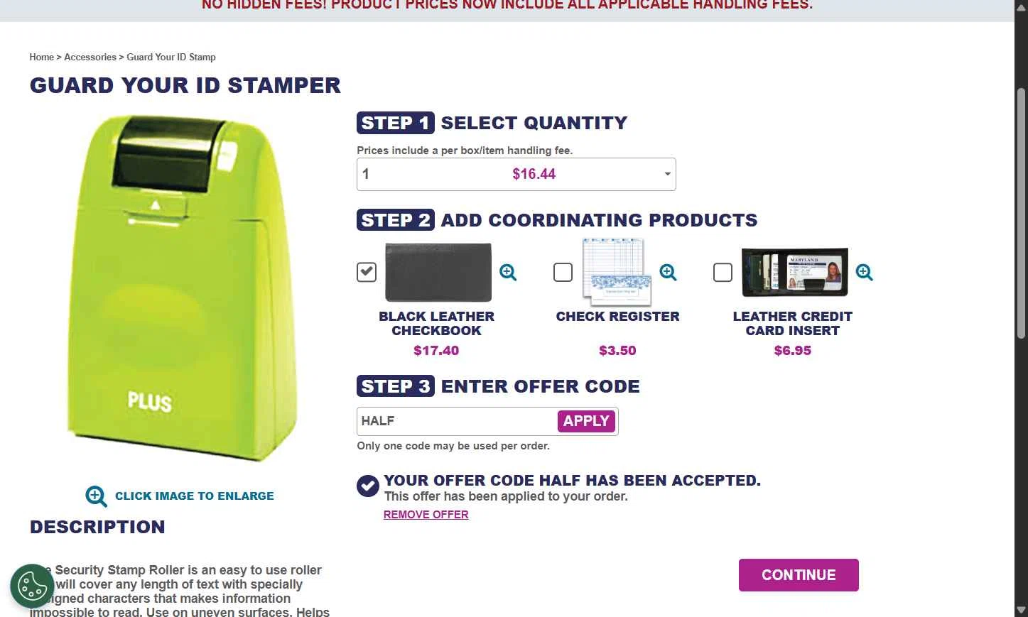 Styles Check Company checkout page showing Styles Check Company promo code box | Screenshot taken by SimplyCodes community member on Jun 27, 2025