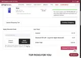 Stylevana coupon verification screenshot