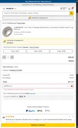 Carparts JC Whitney coupon verification screenshot