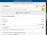 Carparts JC Whitney coupon verification screenshot