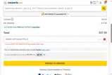 Carparts JC Whitney coupon verification screenshot