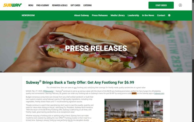 Subway checkout page showing Subway promo code box | Screenshot taken by SimplyCodes community member on Aug 23, 2025