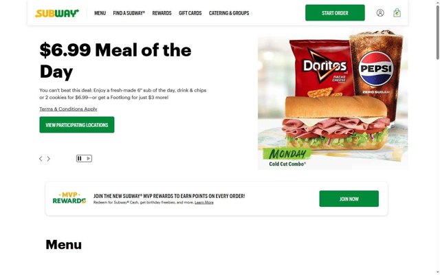 Subway checkout page showing Subway promo code box | Screenshot taken by SimplyCodes community member on Aug 4, 2025