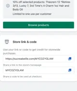 MYCOZYGLAM coupon verification screenshot