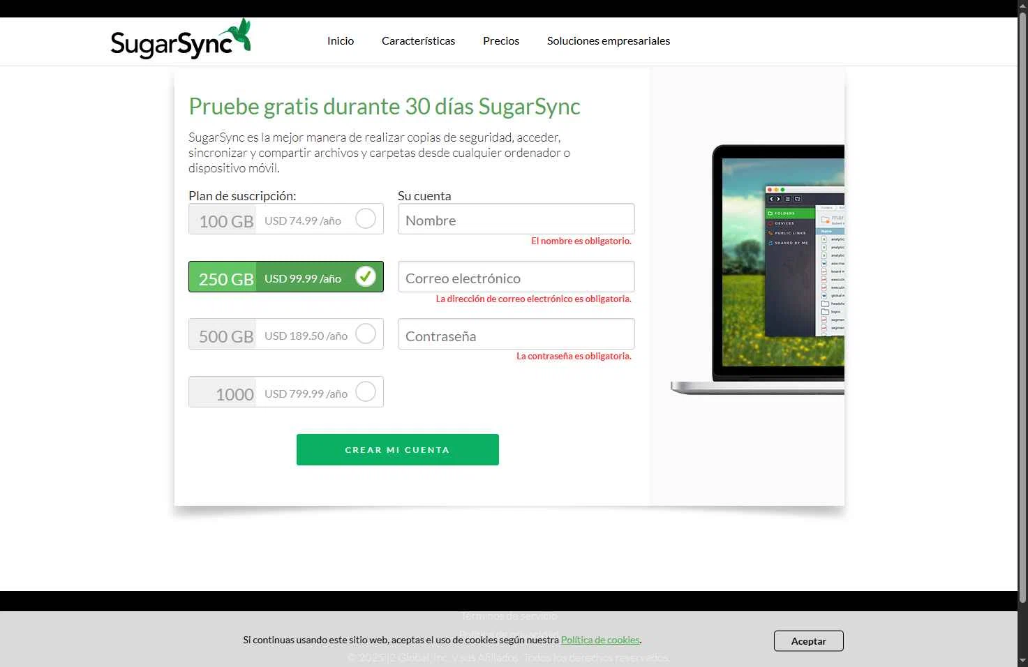 SugarSync checkout page showing SugarSync promo code box | Screenshot taken by SimplyCodes community member on Dec 21, 2025
