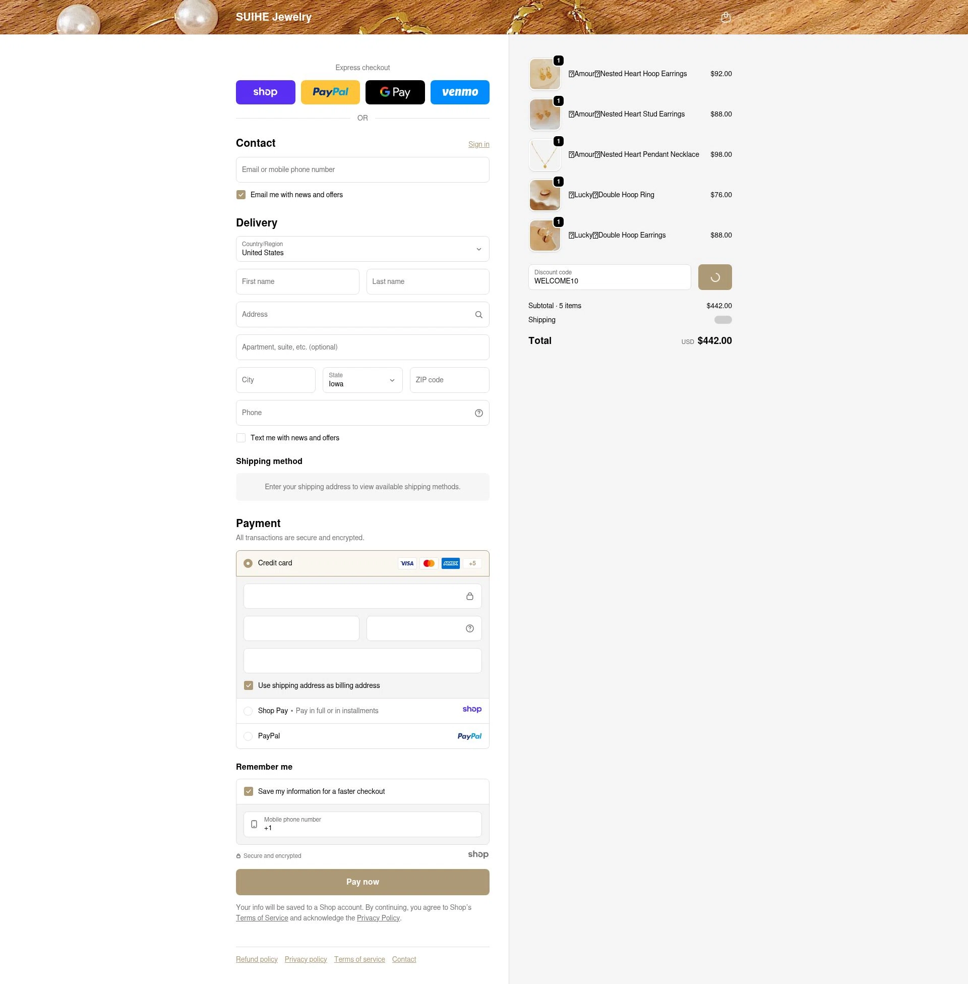 SUIHE checkout page showing SUIHE promo code box | Screenshot taken by SimplyCodes community member on Dec 28, 2025