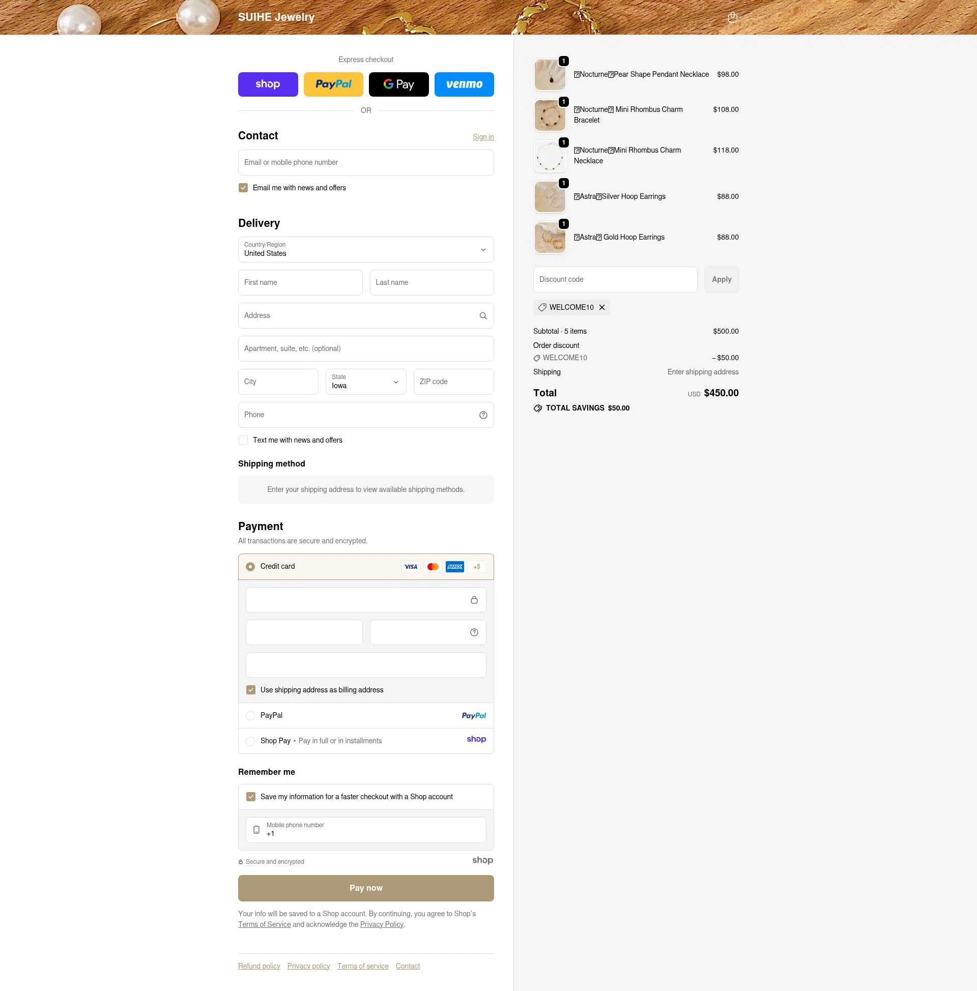 SUIHE checkout page showing SUIHE promo code box | Screenshot taken by SimplyCodes community member on Dec 11, 2025